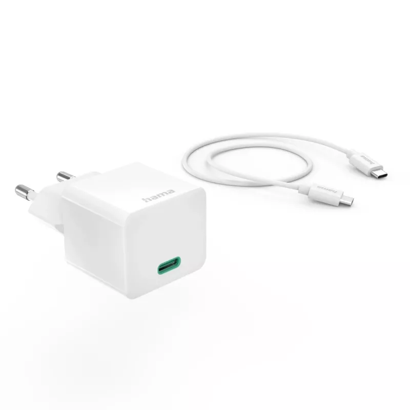 Hama 00201675 mobiles Ladegerät Headset, Powerbank, Smartphone, Tablet Weiß AC Schnellladung Innenbereich
