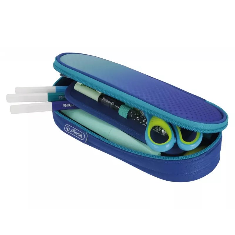 Herlitz Dip Dye Soft Federmäppchen Polyester Blau Türkis 215x95x60mm