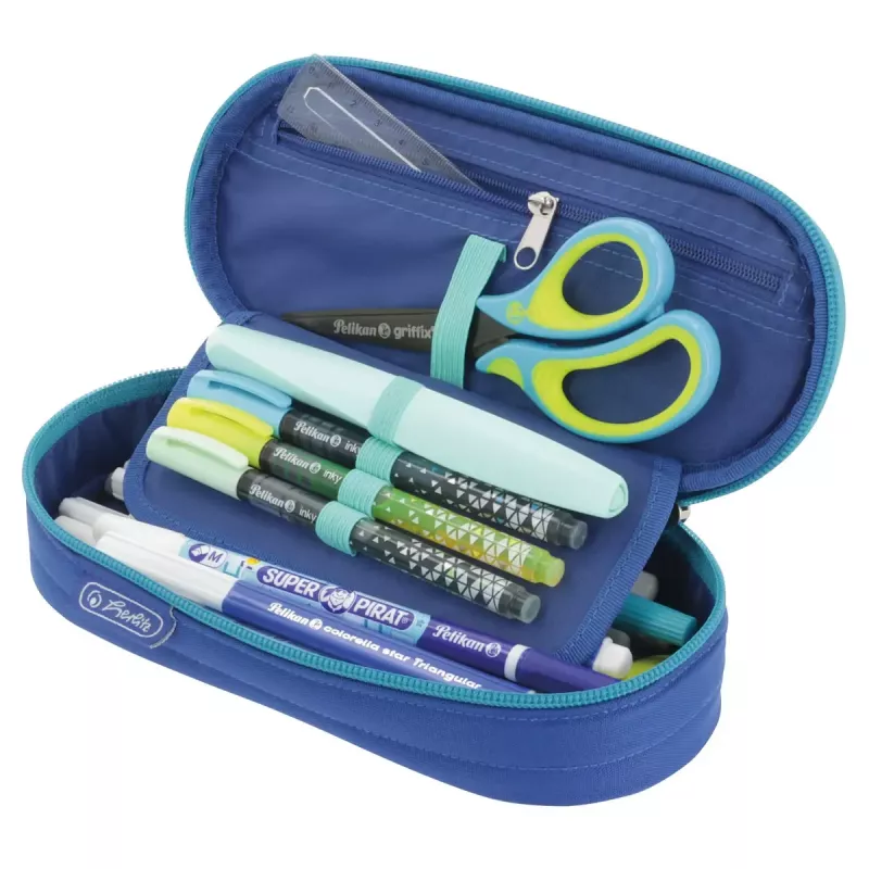 Herlitz Dip Dye Soft Federmäppchen Polyester Blau Türkis 215x95x60mm
