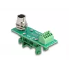 DeLOCK M12 Transfermodul-Adapter 4-polig A-codiert Buchse auf 5-polige Reihenklemme
