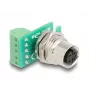 DeLOCK M12 Transfermodul-Adapter 4-polig A-kodiert Buchse auf 5-polige Klemmleiste