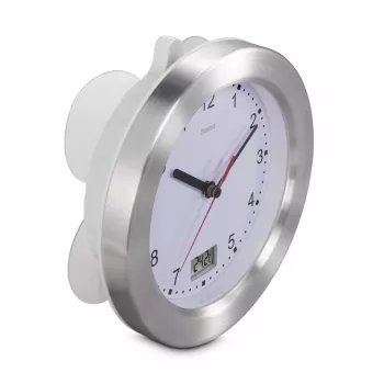 Hama Mauritius Quarzuhr rund Silber, Weiß