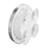 Hama Mauritius Quarzuhr rund Silber, Weiß
