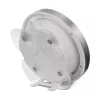 Hama Mauritius Quarzuhr rund Silber, Weiß