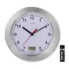 Hama Mauritius Quarzuhr rund Silber, Weiß