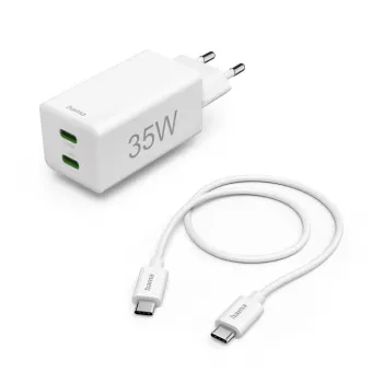 Hama 00125116 mobiles Gerät Ladegerät Powerbank, Smartphone, Tablet Weiß AC Schnellladung Innenbereich