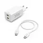 Hama 00125116 mobiles Gerät Ladegerät Powerbank, Smartphone, Tablet Weiß AC Schnellladung Innenbereich