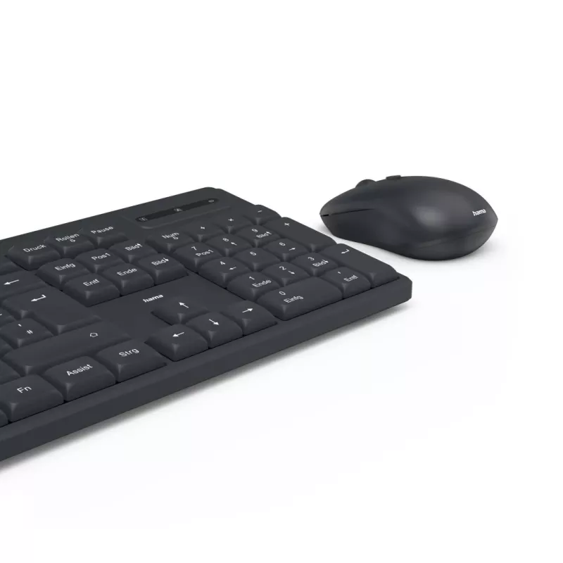 Hama WKM-200 Tastatur Maus enthalten Home/Office RF Wireless QWERTZ Deutsch Schwarz