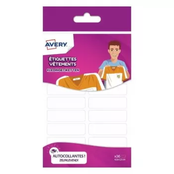 Avery ETVET36 selbstklebendes Etikett Rechteck Permanent Weiß 36 Stk.