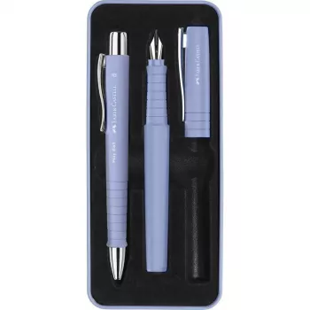 Kugelschreiber und Füllfederhalter Faber-Castell Poly Ball Set Lila 3 Stk.