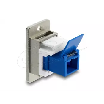 Keystone-Modul DELOCK 91106 flache Bauweise, blau/silber/weiß