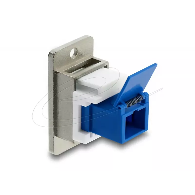 Keystone-Modul DELOCK 91106 flache Bauweise, blau/silber/weiß