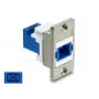 Keystone-Modul DELOCK 91106 flache Bauweise, blau/silber/weiß