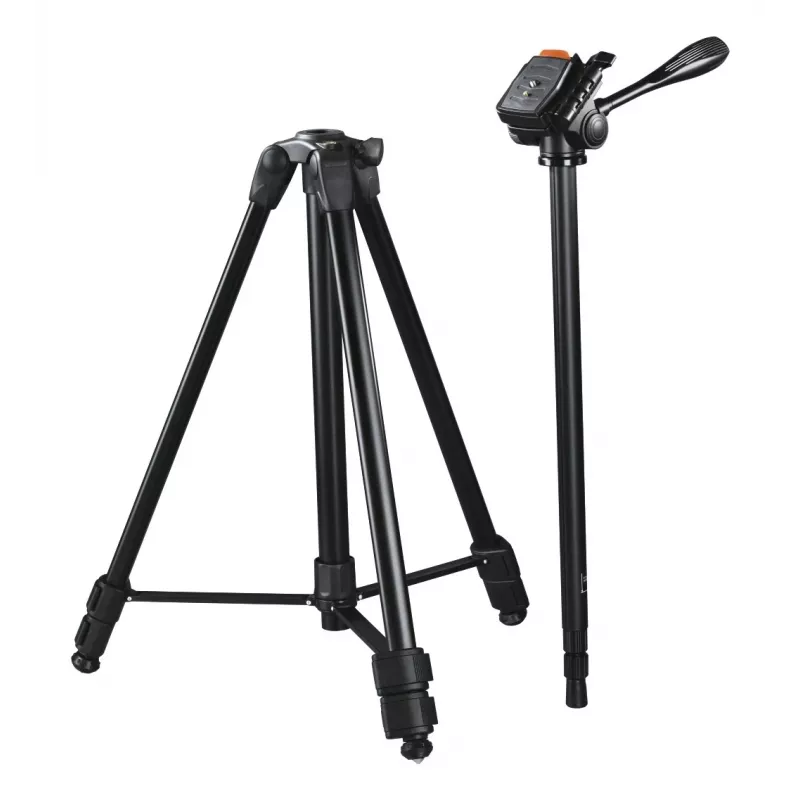 Stativ HAMA Delta Duo 170 – 3‑beinig, max. Höhe 170 cm, min. 62 cm, Tragkraft 4 kg, Gewicht 1,85 kg, schwarz