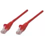 Intellinet Netzwerk-Patchkabel, Cat5e, 1m, Rot, CCA, U/UTP, PVC, RJ45, vergoldete Kontakte, rastnasenfrei, Knickschutzhülle, lebenslange Garantie