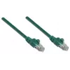 Intellinet Netzwerk-Patchkabel, Cat5e, 1m, Grün, CCA, U/UTP, PVC, RJ45, vergoldete Kontakte, Rasthaken-Schutz, angespritzter Knickschutz, lebenslange Garantie