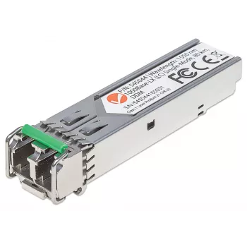 Intellinet Transceiver-Modul Optisch, Gigabit Fiber SFP, 1000Base-Lx (LC) Single-Mode-Port, 80 km, Wellenlänge 1550 nm, MSA-konform, Entspricht Cisco GLC-ZX-SMD, Ethernet, Glasfaser, Drei Jahre Garantie