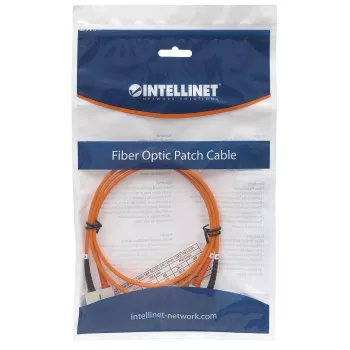Intellinet Glasfaser-Patchkabel, OM2, SC/SC, 5m, Orange, Duplex, Multimode, 50/125 µm, LSZH, Glasfaser, Lebenslange Garantie