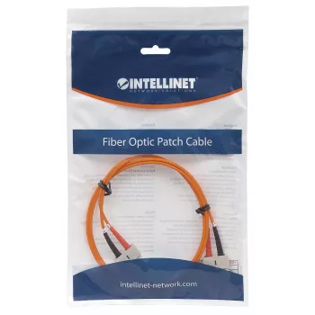 Intellinet Glasfaser-Patchkabel, OM1, SC/SC, 5 m, Orange, Duplex, Multimode, 62,5/125 µm, LSZH, Glasfaser, lebenslange Garantie