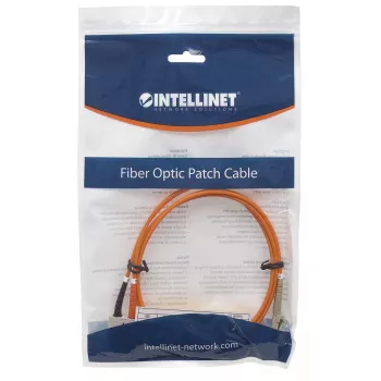 Intellinet Glasfaser-Patchkabel, OM2, LC/SC, 3 m, Orange, Duplex, Multimode, 50/125 µm, LSZH, Glasfaser, lebenslange Garantie