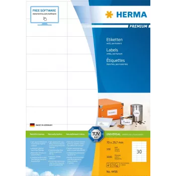 HERMA Premium Etiketten A4 70x29,7 mm 3000 Stück