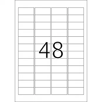 Etiketten HERMA Premium A4 48,3 x 16,9 mm weiß Papier matt 12800 Stück