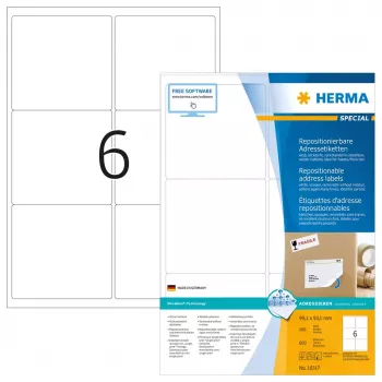 Wiederablösbare Adressetiketten HERMA 10317