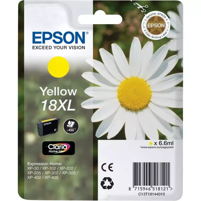 Tintenpatrone Epson Einzelpackung 18XL Claria Home Gelb