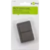 Speicherkarten-Aufbewahrungsbox GOOBAY 95349 — fasst 4 Karten, kompatibel mit SD/MicroSD/MMC, grau-transparenter Kunststoff