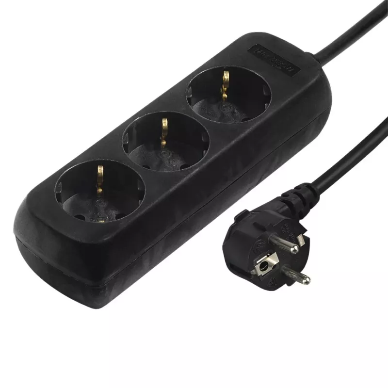 Hama 00108843 Überspannungsschutz Schwarz 3 AC-Steckdose(n) 230 V 5 m