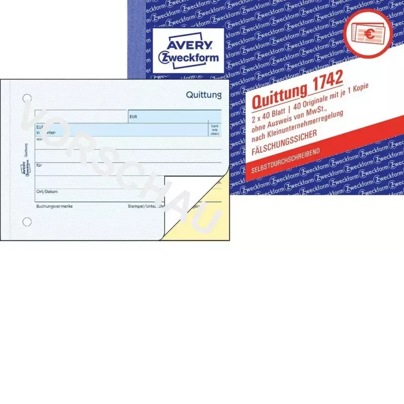 Buchhaltungs-Formularbuch A6 Avery 1742
