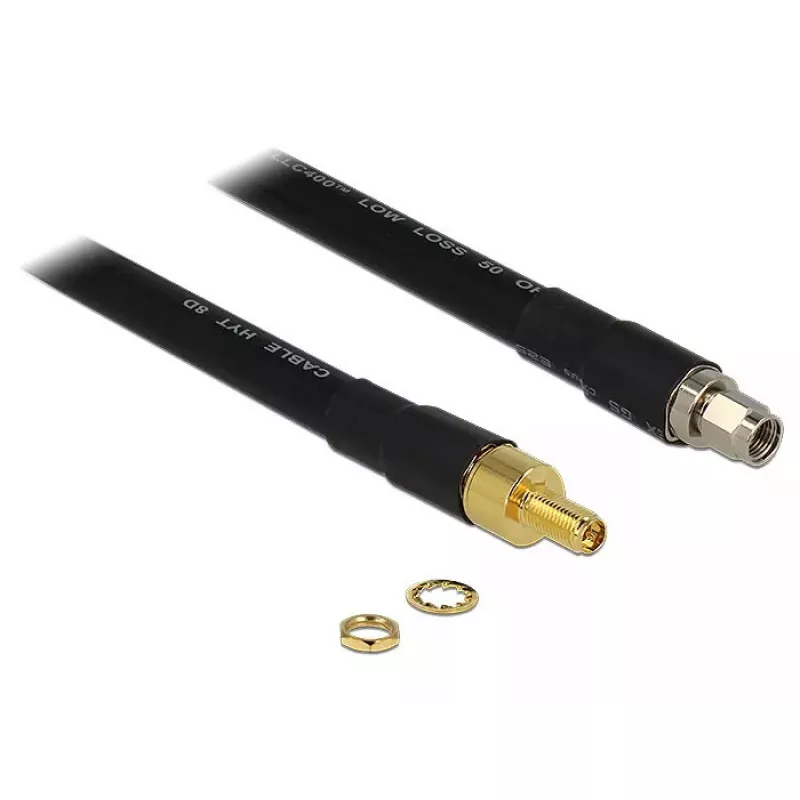 DeLOCK Koaxialkabel 5 m RP-SMA/RP-SMA