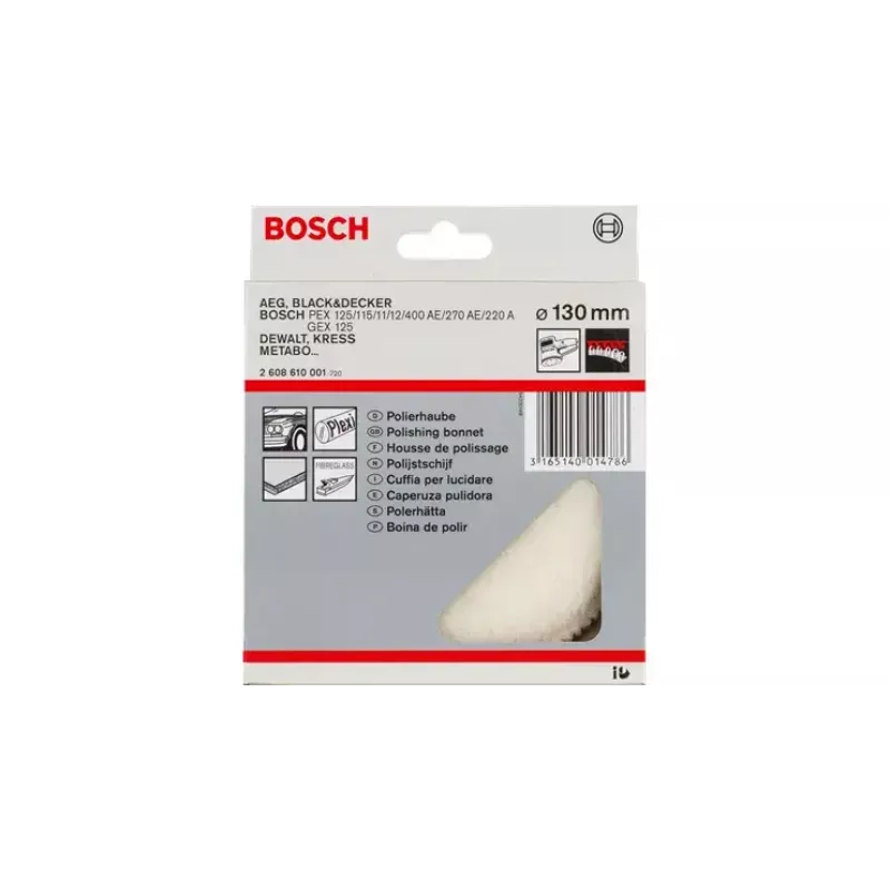 Lambskin Discs Bosch 3608610000 Durchmesser 16 cm Grau Wolle