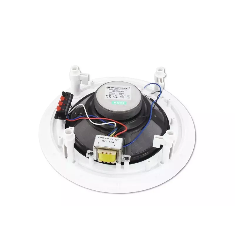 Full range loudspeaker Omnitronic 80710230 White Wired 10 W