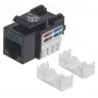 Intellinet Keystone Jack, Cat6, UTP, LSA-Auflegewerkzeug, Schwarz, Flach, Schwarz, RJ-45, Female, 22/26, Cat6
