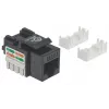 Intellinet Keystone Jack, Cat6, UTP, LSA-Auflegewerkzeug, Schwarz, Flach, Schwarz, RJ-45, Female, 22/26, Cat6