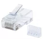 Intellinet RJ45 Modularstecker, Cat6, UTP, 3-zinkig, für Massivdraht, 15 µ vergoldete Kontakte, 90er-Pack