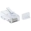 Intellinet RJ45 Modularstecker, Cat6, UTP, 3-zinkig, für Massivdraht, 15 µ vergoldete Kontakte, 90er-Pack