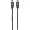 Manhattan USB-C-auf-USB-C-Kabel, 50 cm, Stecker auf Stecker, Schwarz, 10 Gbit/s (USB 3.2 Gen2, auch USB 3.1), 3 A (Schnellladung), SuperSpeed+ USB, lebenslange Garantie, entspricht USB31CC50CM