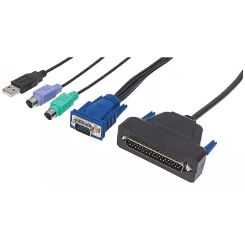 Intellinet VGA 1-Port-Kabel für KVM-Konsole, PS2, USB und VGA-Anschlüsse
