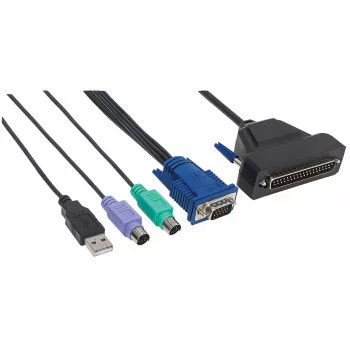 Intellinet VGA 1-Port-Kabel für KVM-Konsole, PS2, USB und VGA-Anschlüsse