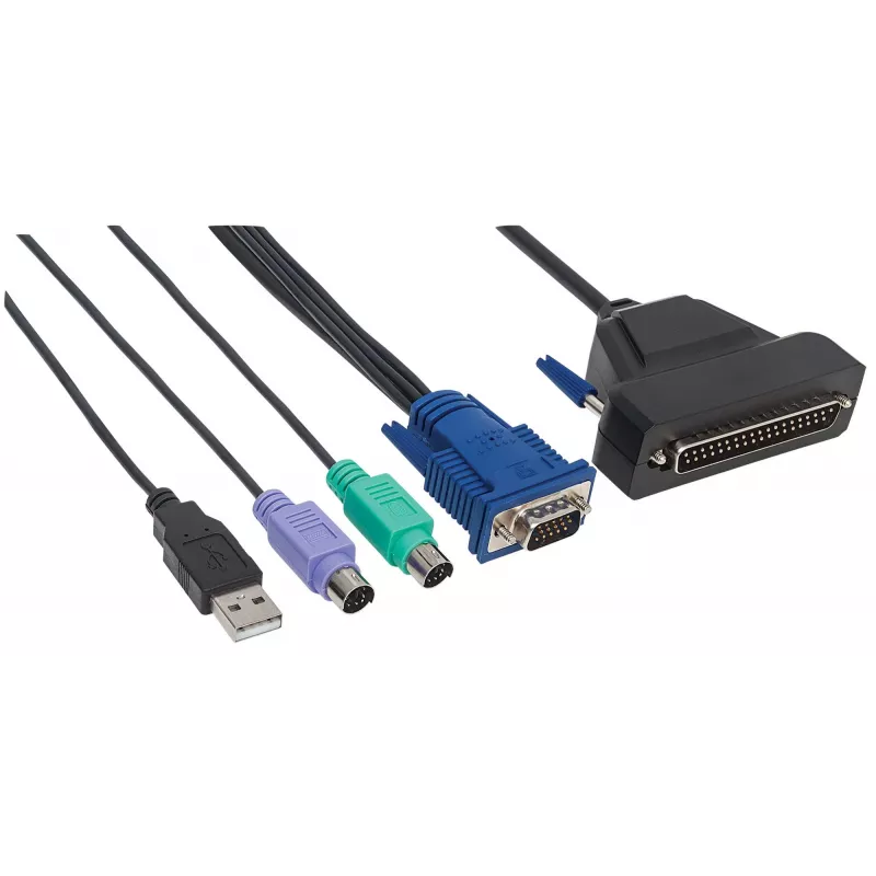 Intellinet VGA 1-Port-Kabel für KVM-Konsole, PS2, USB und VGA-Anschlüsse