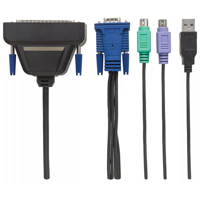 Intellinet VGA 1-Port-Kabel für KVM-Konsole, PS2, USB und VGA-Anschlüsse