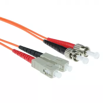 ACT 3 Meter LSZH Multimode 62.5/125 OM1 Glasfaser-Patchkabel Duplex mit ST- und SC-Steckern