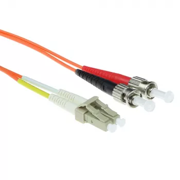ACT 3 Meter LSZH Multimode 62.5/125 OM1 Glasfaser-Patchkabel Duplex mit LC- und ST-Steckern