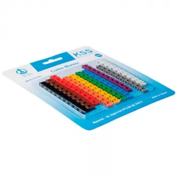 ACT Kabelmarkierer, farbig, Schwarz, Blau, Braun, Grün, Grau, Orange, Rot, Violett, Weiß, Gelb, 100 Stück, 4 - 6 mm²