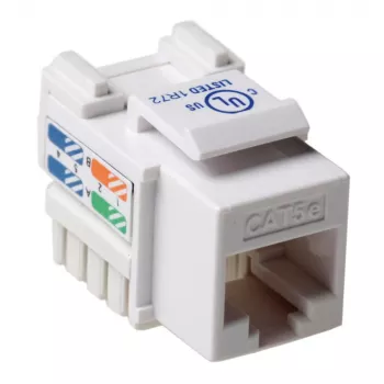 Keystone-Buchse ACT CAT5E ungeschirmt Punch Down Weiß TD5015