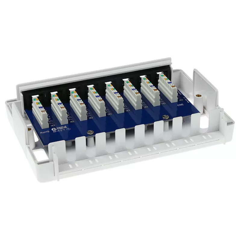 Aufputzbox ACT FA5000 ungeschirmt 8-Port Cat5e — 171,4×38×118,8 mm