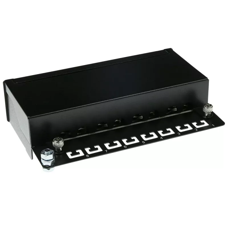 Aufputz-geschirmter Patch-Box ACT 8-Port CAT6, 173×44 mm