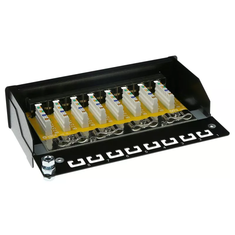 Aufputz-geschirmter Patch-Box ACT 8-Port CAT6, 173×44 mm